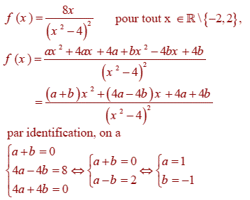 solution Primitives d'une fonction rationnelle (image1)