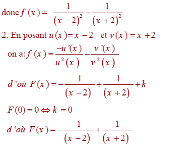 solution Primitives d'une fonction rationnelle (image2)