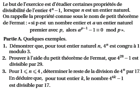 exercice Centres étrangers S 2006 - Congruence (image1)