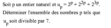 exercice Divisibilité par 7 et congruence (image1)