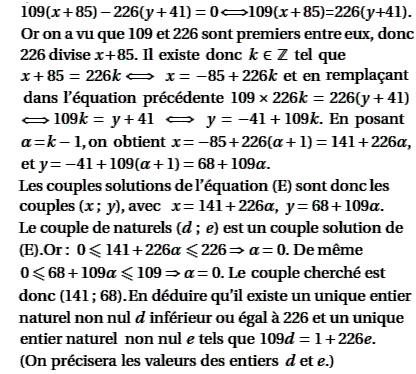 solution Liban juin 2005 TS - Equation dioph. et algorithme (image3)