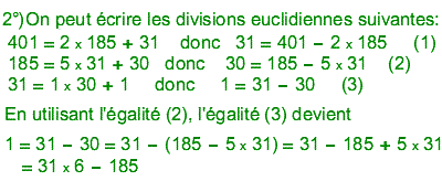 solution Algorithme d'Euclide et plus grand commun diviseur (image2)