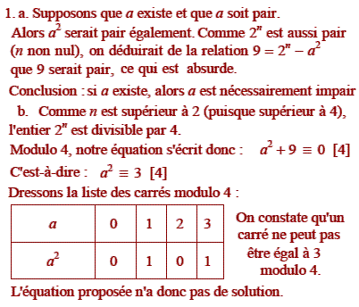 solution Bac Asie Juin 2004 TS - Congruence (image1)