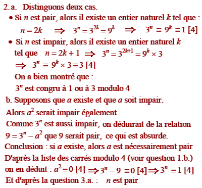 solution Bac Asie Juin 2004 TS - Congruence (image2)