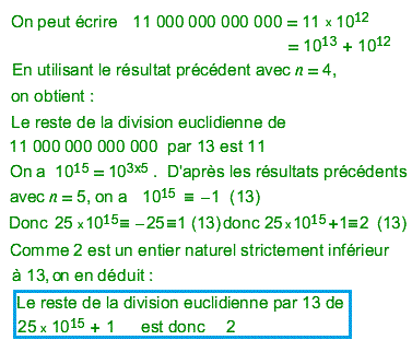 solution Division Euclidienne et congruence (image3)