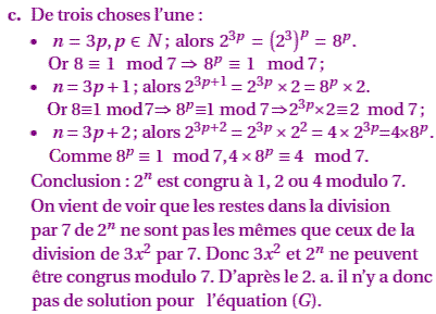 solution Nouvelle calédonie S novembre 2009 - Congruence et (image3)