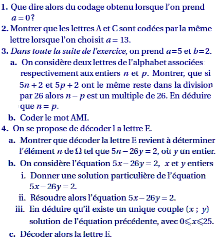 exercice Nouvelle calédonie S Mars 2007 - Codage et équatio (image3)