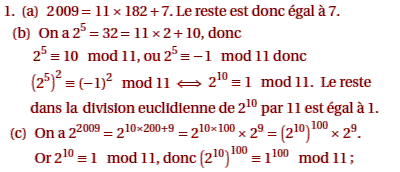 solution Metropole S septembre 2009 - Divisibilité et PGCD (image1)