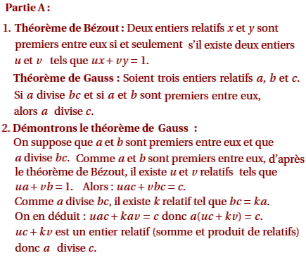 solution 2006 juin France S - théorème de Bézout et théorèm (image1)