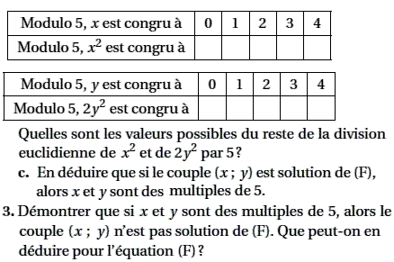exercice Bac S Antilles G - Congruence et résolution d'équa (image2)