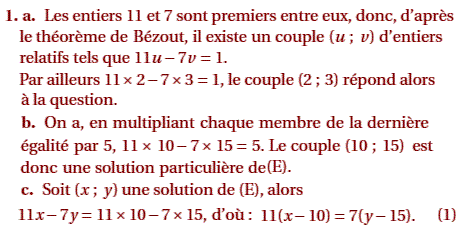 solution Bac S Antilles G - Congruence et résolution d'équa (image1)