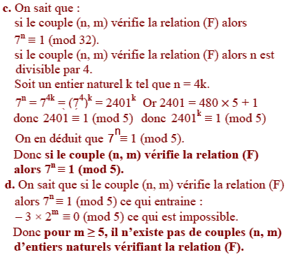 solution Bac S polynesie juin 2010 - Equation diophantienne (image4)