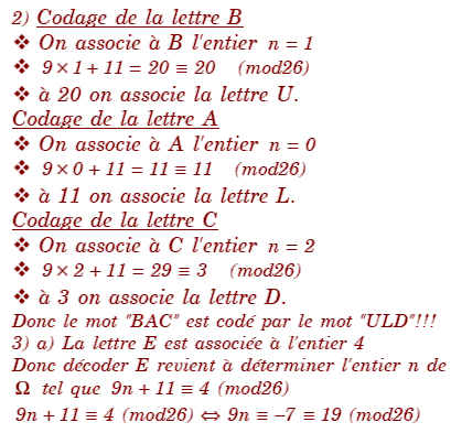 solution Codage d'un message (image2)