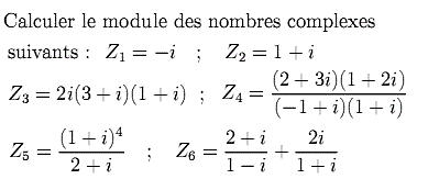 exercice Module d'un nombre complexe (image1)