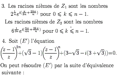 solution Equation du second degré à coefficients complexes (image2)