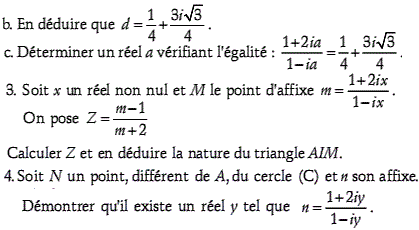 exercice Affixe triangle cercle (image2)