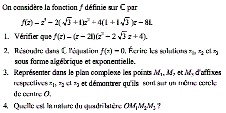 exercice Equation de degré 3 (image1)