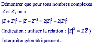 exercice Identité du parallélogramme (image1)