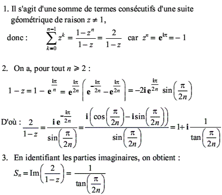 solution Nombres complexes et suites (image1)