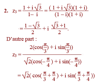solution forme trigonométrique (image2)