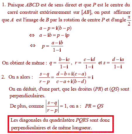 solution Théorème de Von Aubel (image2)