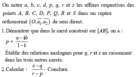 exercice Théorème de Von Aubel (image3)