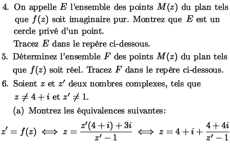 exercice Forme algébriques et lieux de points (image3)