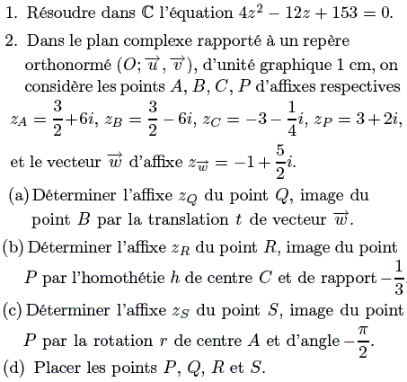 exercice Transformations complexes (translation,rotation,ho (image1)