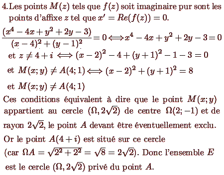 solution Forme algébriques et lieux de points (image3)