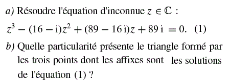 exercice Equation de degré 3 et triangle (image1)