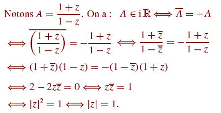 solution Module et conjugué d'un nombre complexe (image1)