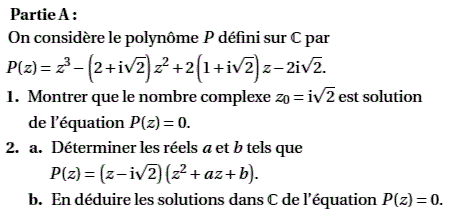 exercice Baccalauréat S Nouvelle Calédonie Mars 2012 (image1)