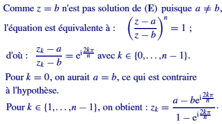 solution Racines n-ème d'un nombre complexe (image1)