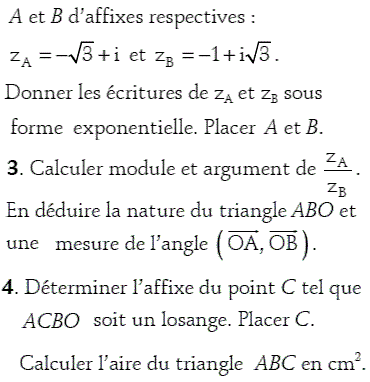 exercice Module, argument  et géométrie (image2)