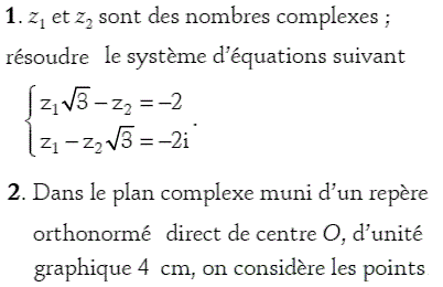 exercice Module, argument  et géométrie (image1)