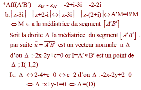 solution Affixesr et module d'un nombre complexe (image3)