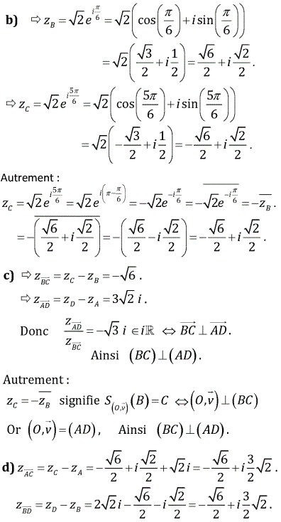 solution Bac Tunisien 4ème Sc. Expérimentales session de controle 2017  (image2)