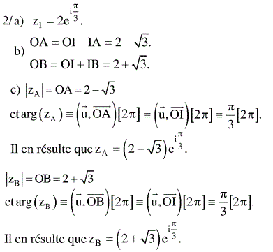 solution Bac Tunisien 4ème Sc. Expérimentales session de controle 2015 (image2)