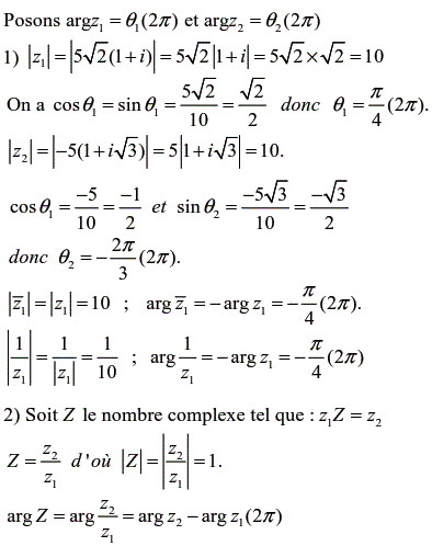 solution Calcul du cosinus et sinus d'un angle non remarqua (image1)
