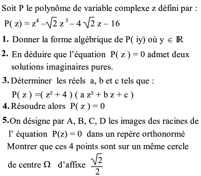 exercice Résolution d'une équation (image1)