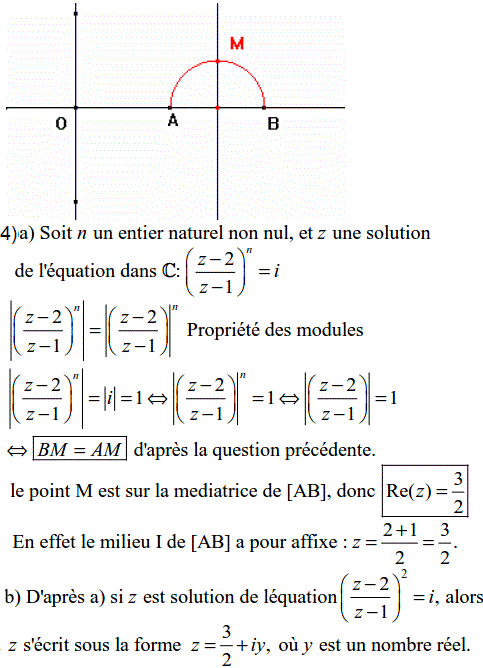 solution Nombres complexes et géométrie (image2)