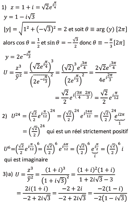 solution Forme exponentielle d'un nombre complexe (image1)