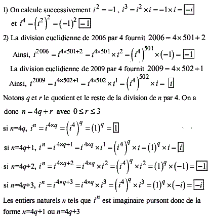 solution Des puissances de i (image1)