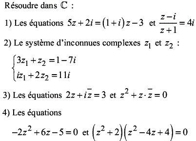 exercice Résolution d'équations (image1)
