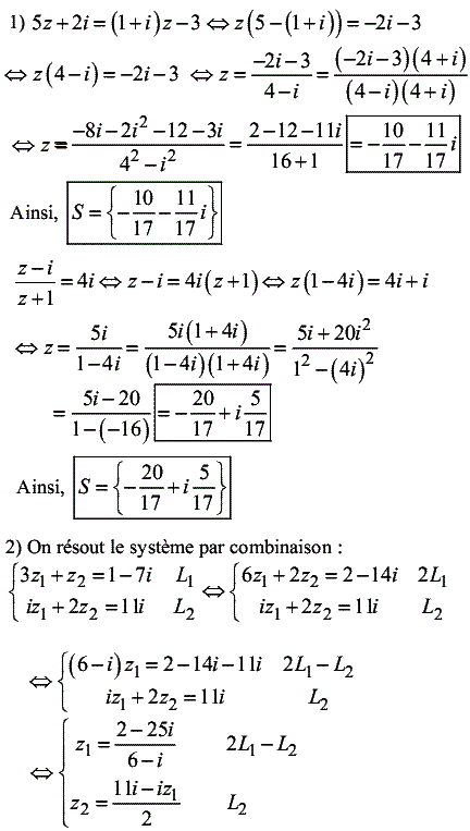 solution Résolution d'équations (image1)