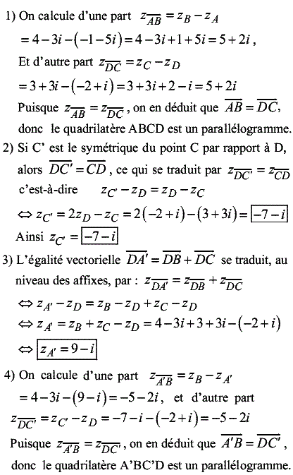 solution Affixe d'un point (image1)