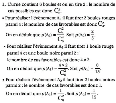 solution Probabilité conditionnelle - Amerique de sud novem (image1)