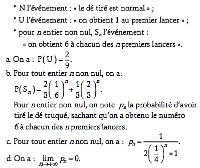 exercice Vrai Faux - Fesic 2001 (image2)