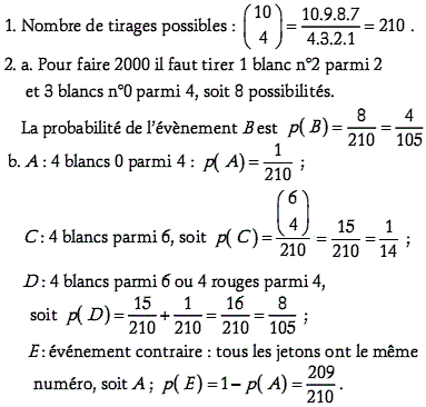 solution Probabilité uniforme et variable aléatoire - Polyn (image1)