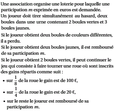 exercice Probabilité conditionnelle, variable aléatoire - A (image1)